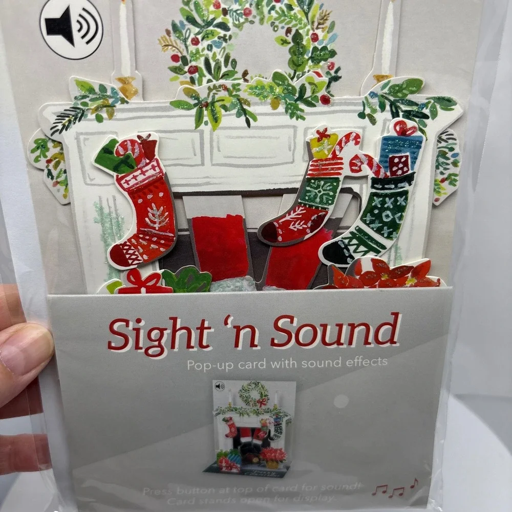 Christmas Pop‎ Up Cards Lot of 4 Santa Reindeer Snowman Joy Wreath Merry Decor